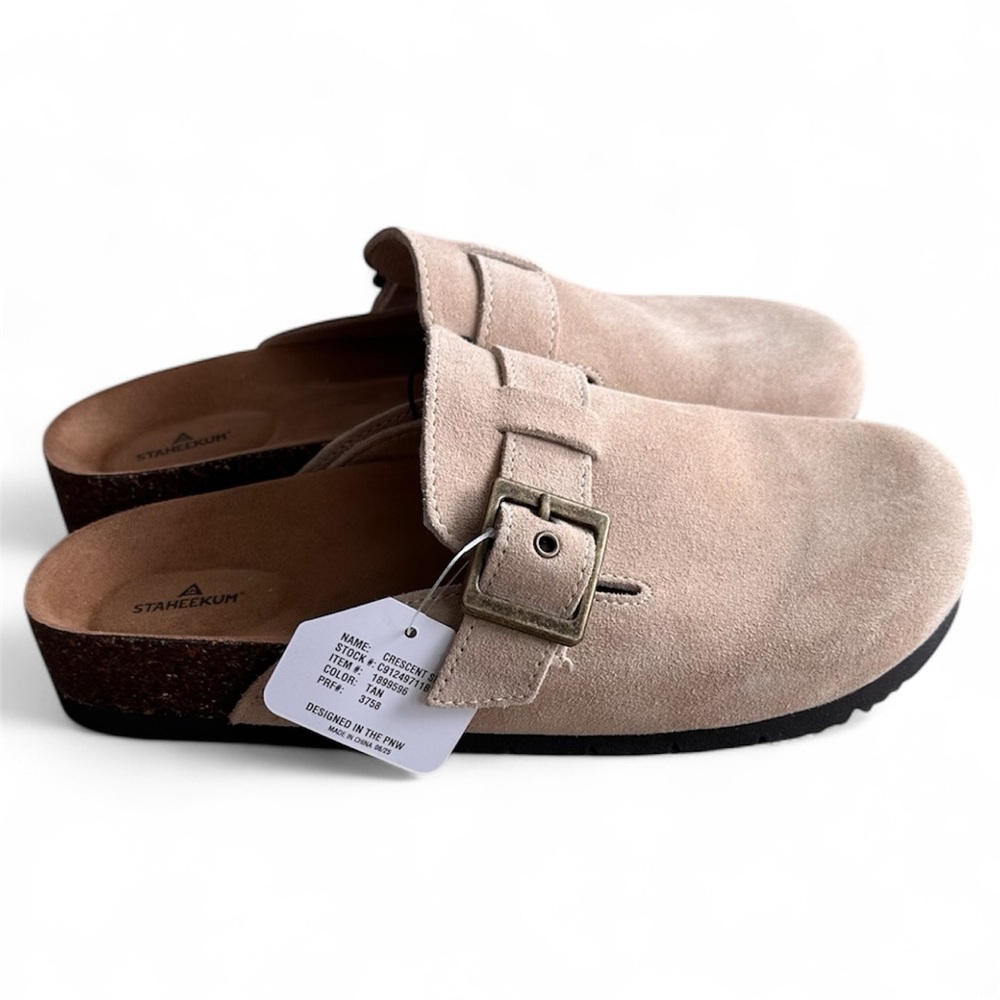 Staheekum Women's Tan Suede Slip On